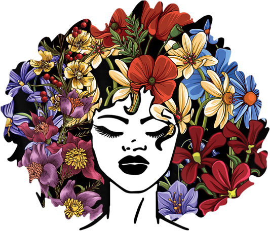 Black Woman Flowers